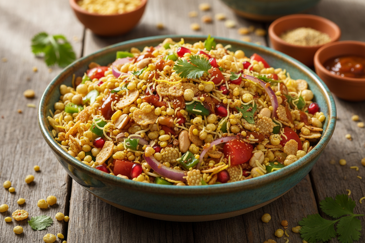 Bhel Mix Which are filled with goodness of ancient millet in new twisted way.