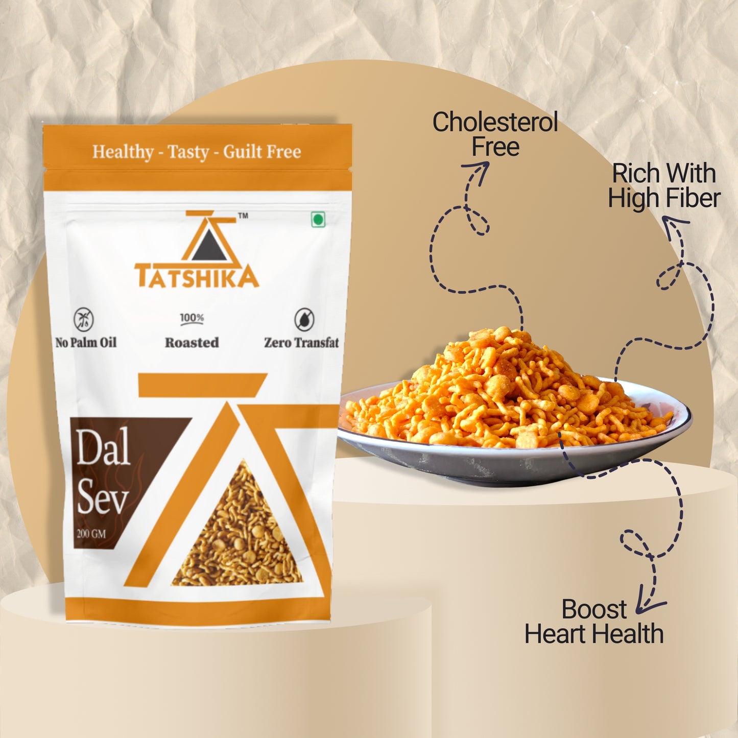 Protein-Rich Snacks from Tatshika, cholesterol-free snacks, boost heart health.
