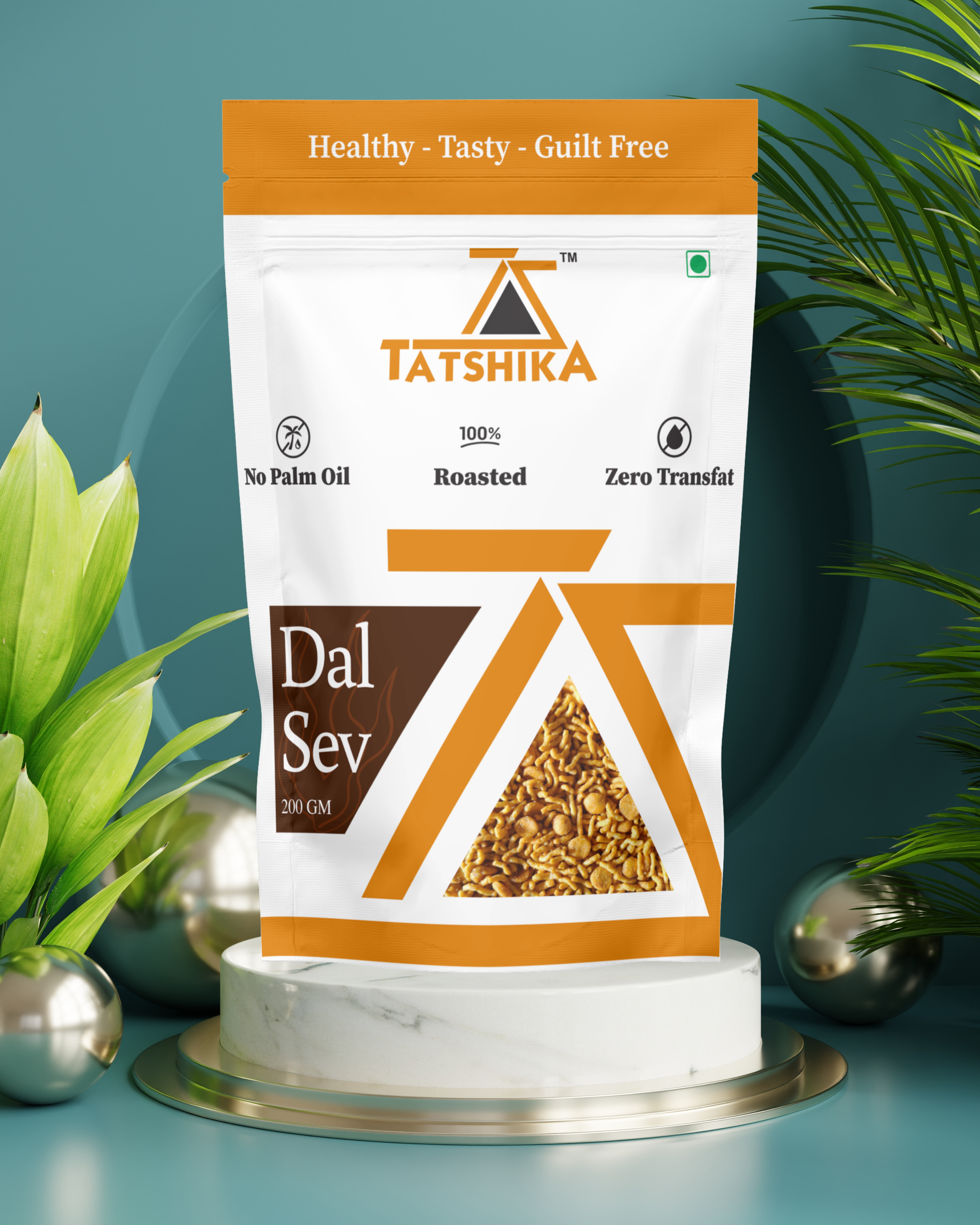 Dal sev namkeen from Tatshika, healthy roasted snacks. Snacks to eat in the evening.